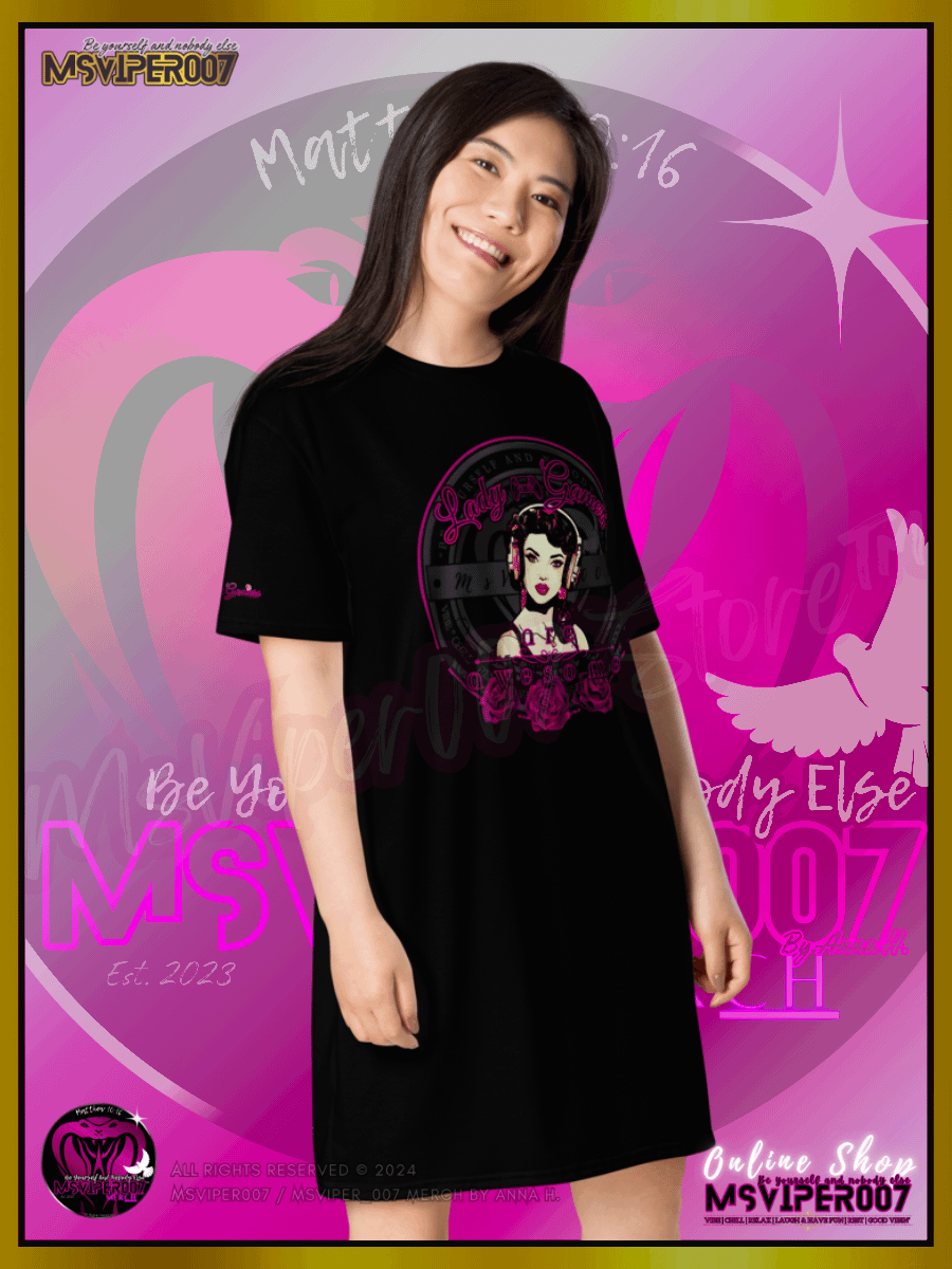T-Shirt Dress - MsViper007's "Lady Gamers Are Awesome™ | [V3] (blk/solid)" T-Shirt Dress product image (6)