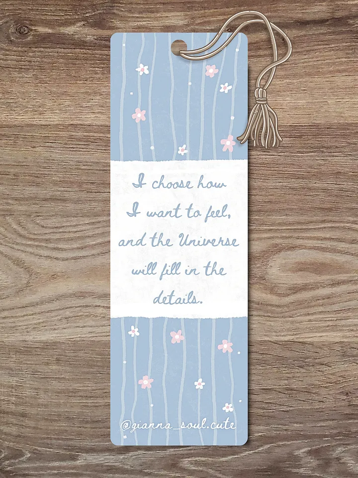 Let the universe fill in the details | Glitter Affirmation Bookmark product image (1)