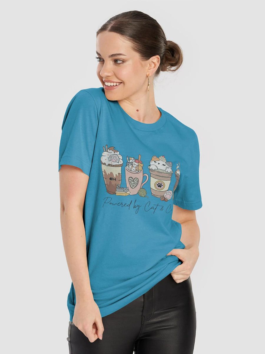 Powered by Cat & Coffee T-Shirt - Adorable Cat Lover's Gift product image (5)