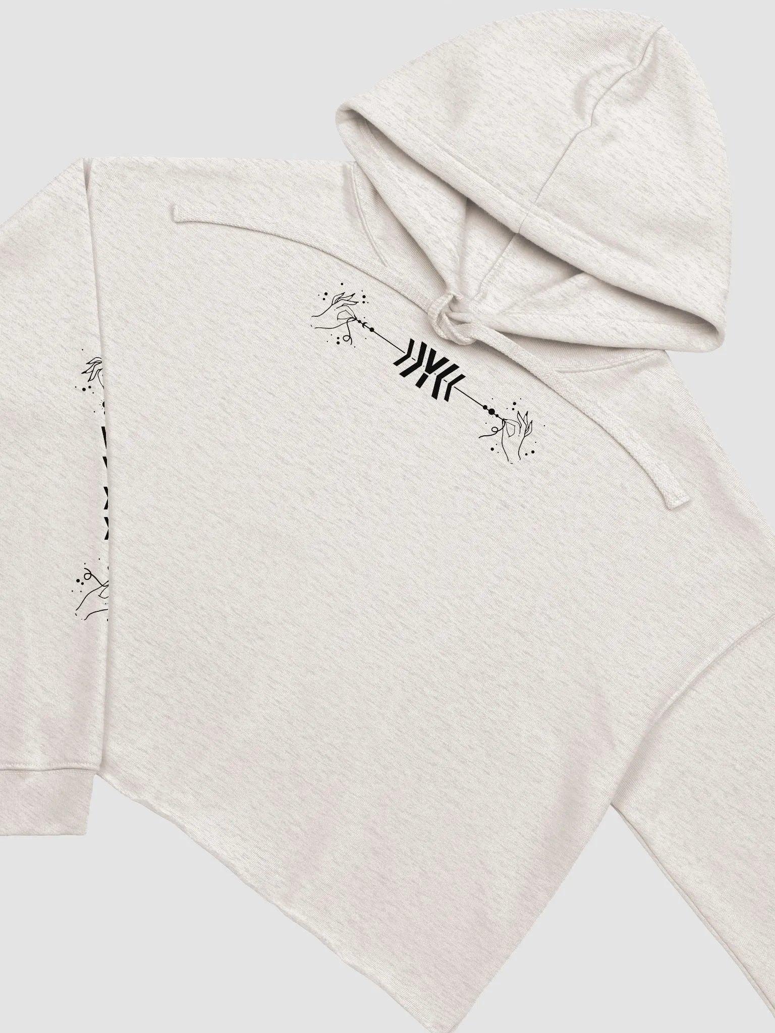 VYXX Cropped Hoodie - Light with Dark Print product image (5)