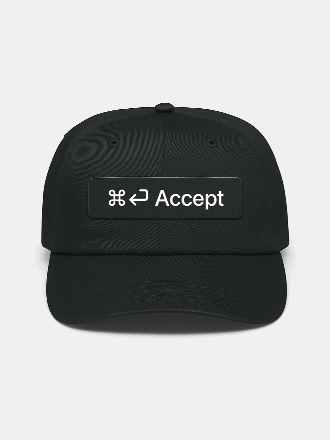 [ ⌘⏎ Accept ] vibe coding hat - 100% cotton (design by @s13k_) product image (1)