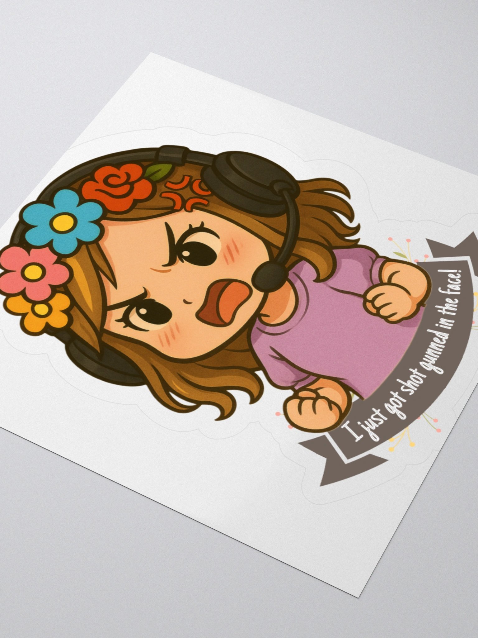 Squishy I just got shot gunned sticker product image (9)