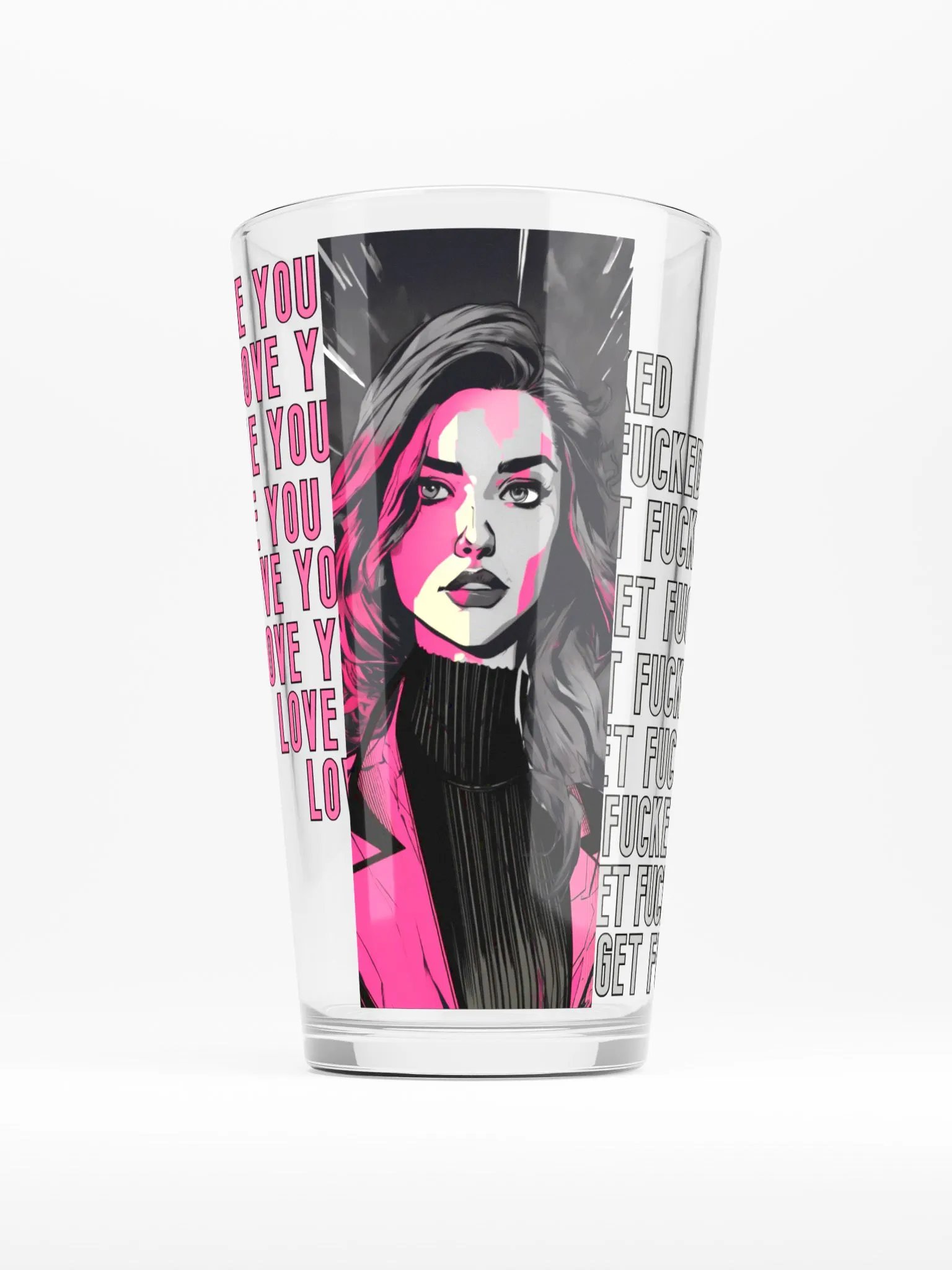 Pris- Love You, Get Fucked Shaker Pint Glass product image (1)