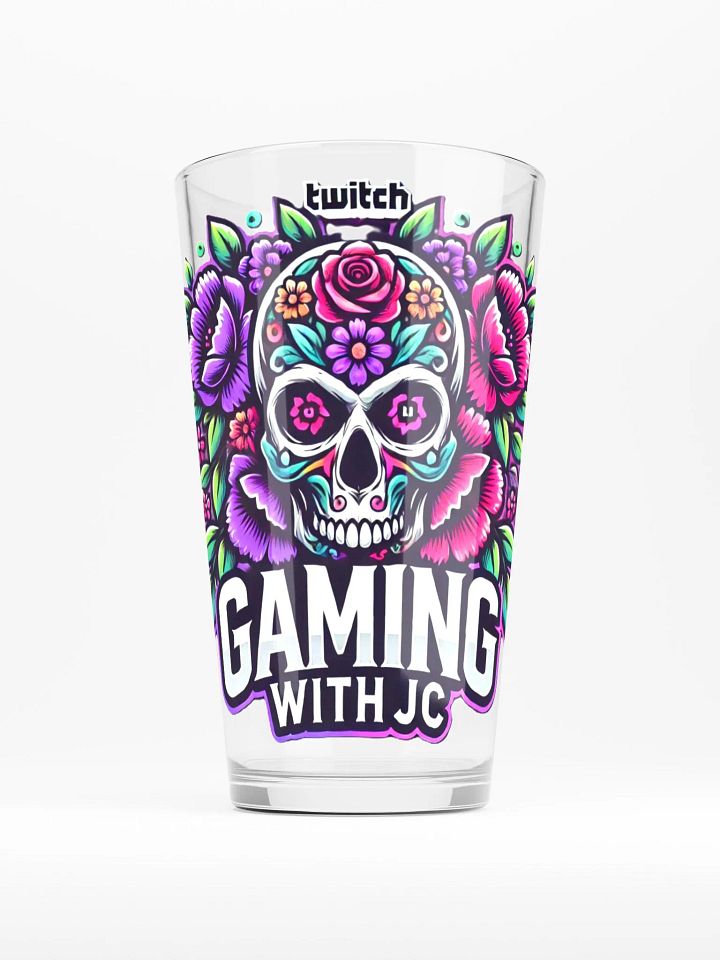 Flower Skull JC Pint Glass product image (1)