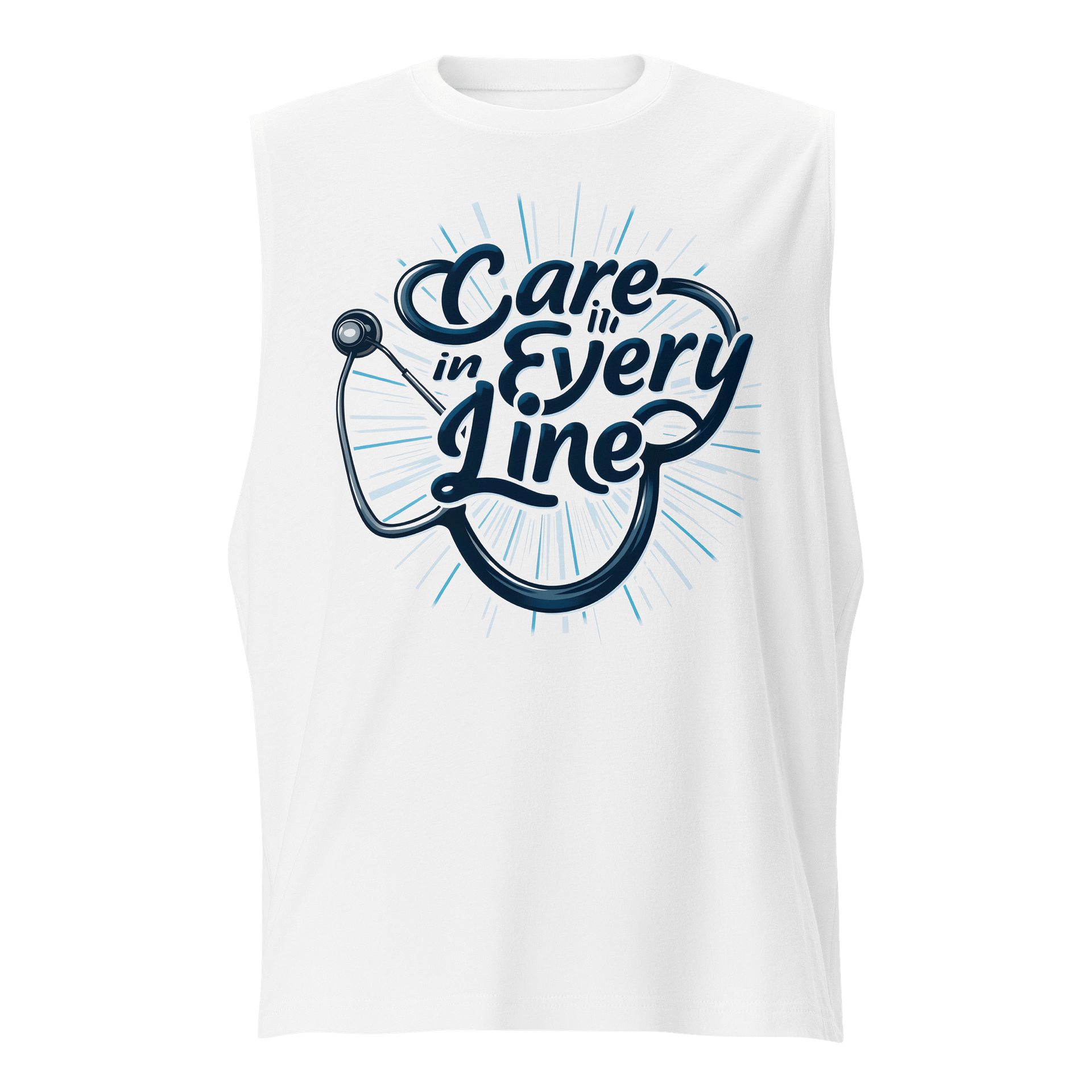 Stethoscope Script Muscle Tank product image (1)