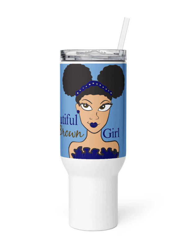 Beautiful Brown Girl Vanilla Travel Mug product image (5)