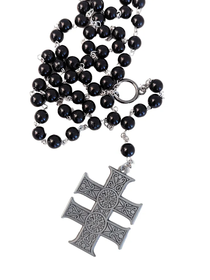 Annwyn Cross Black Rosary product image (1)