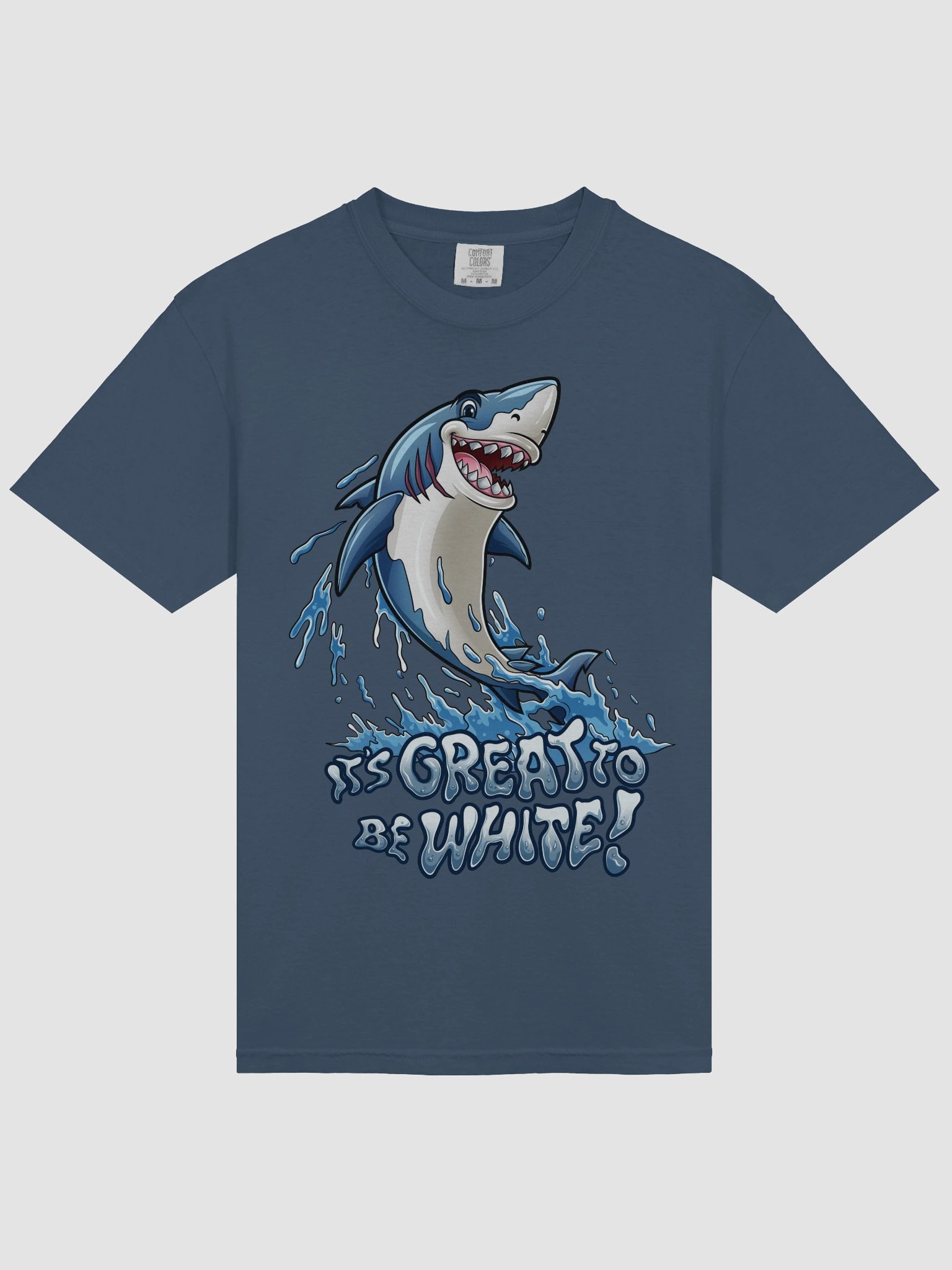 Great White T-Shirt (Full) (Midnight Blue) product image (3)