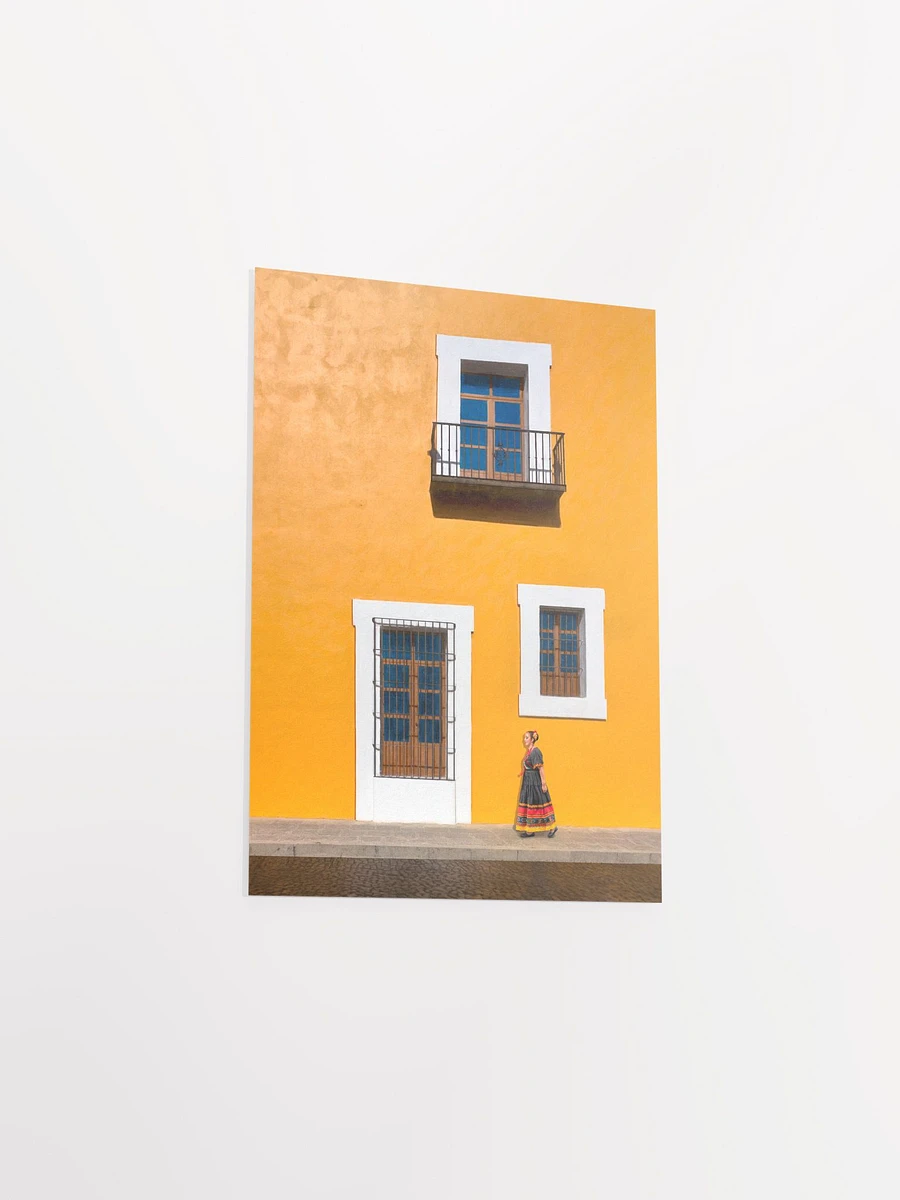 Puebla Mexico Golden Yellow Historic Architecture Matte Poster product image (25)