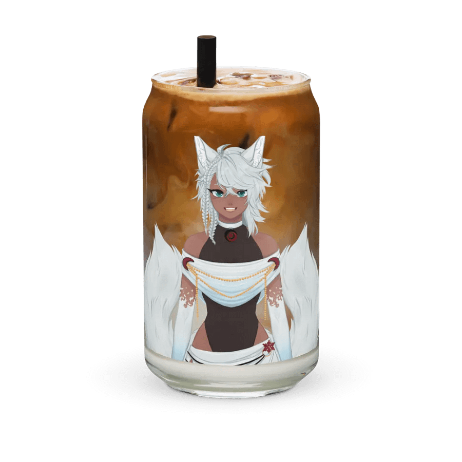 Foxy Elegance Glass: Anime-Inspired Can-Shaped Glassware product image (36)