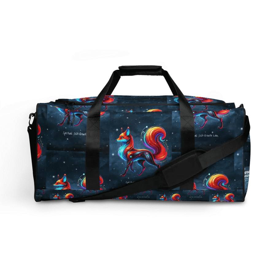 "Infinite Wisdom" Fox Duffle Bag – A Companion for Insightful Growth product image (1)