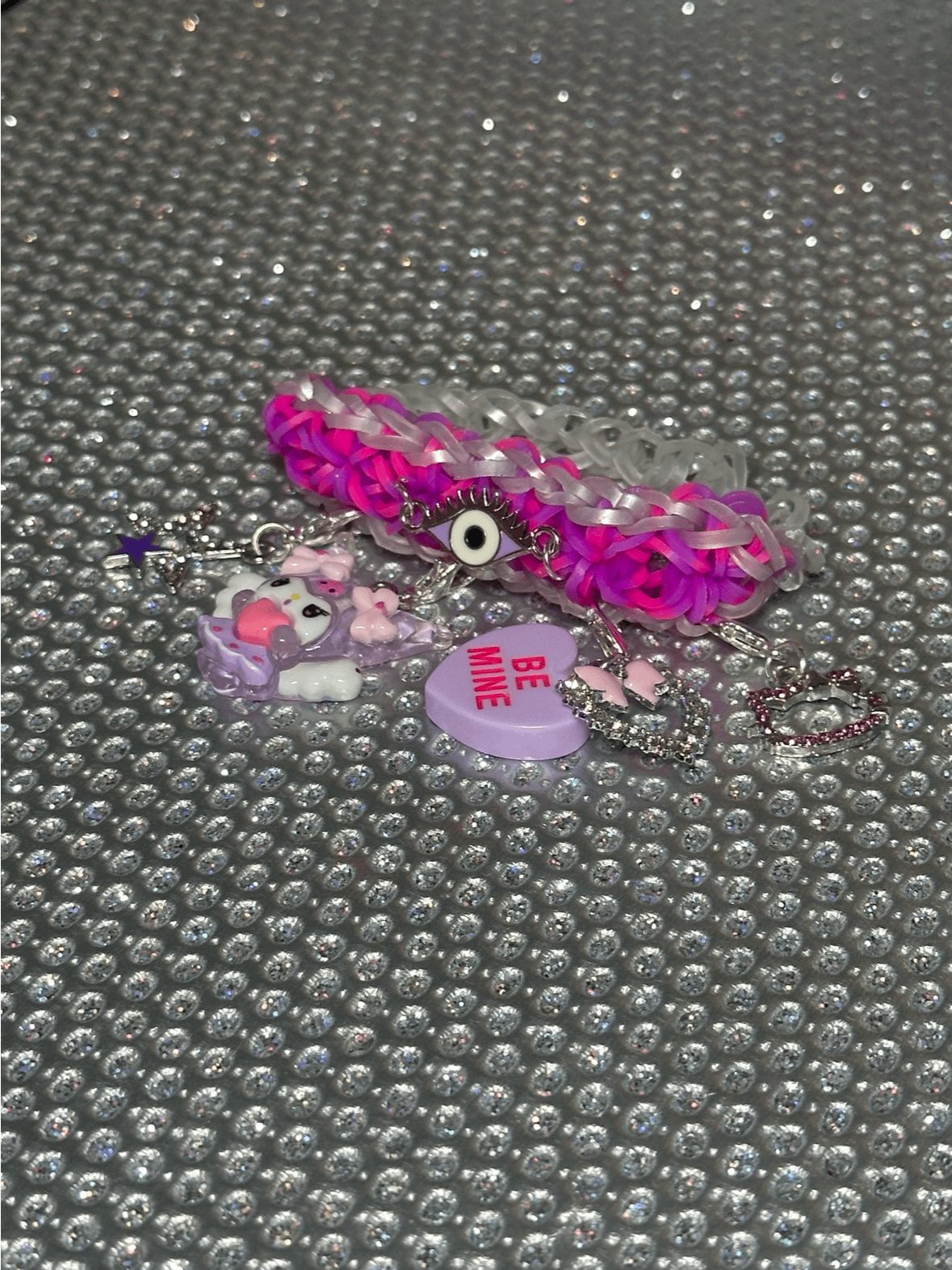 ‘Be Mine’ Angel Evil Eye Elastic Band Bracelet product image (5)