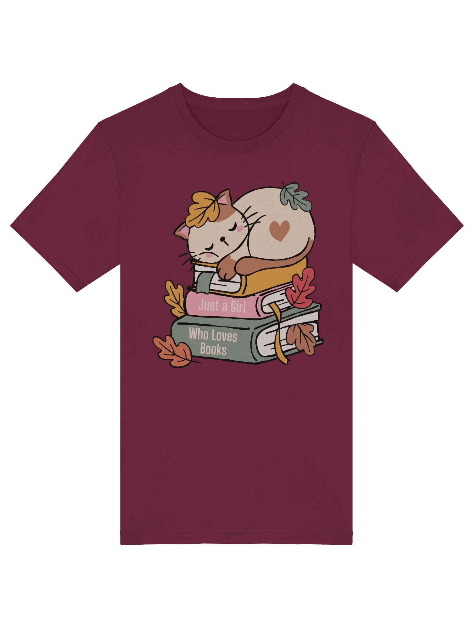 Cute Cat & Books T-Shirt product image (21)