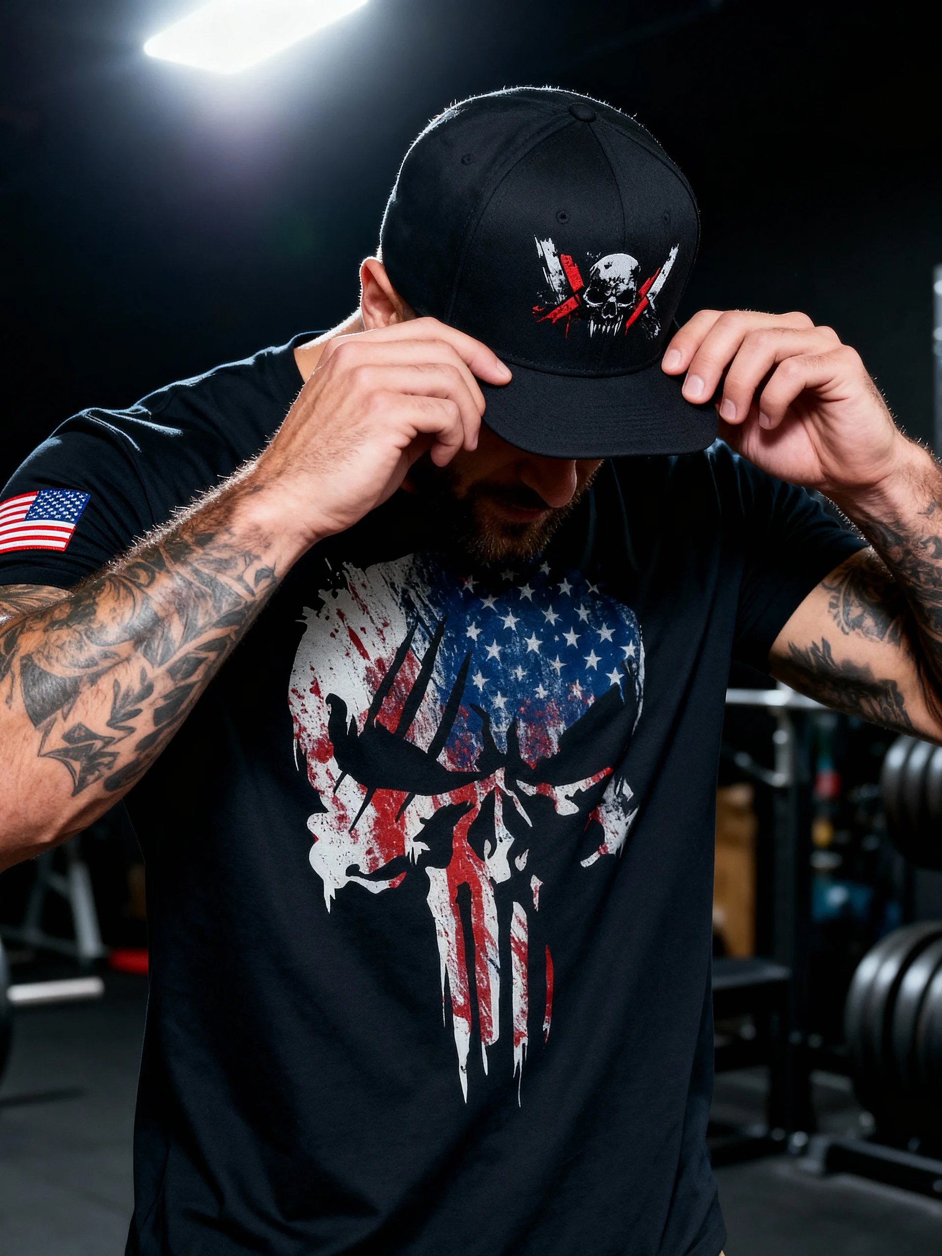 USA Flag Skull T-Shirt product image (2)