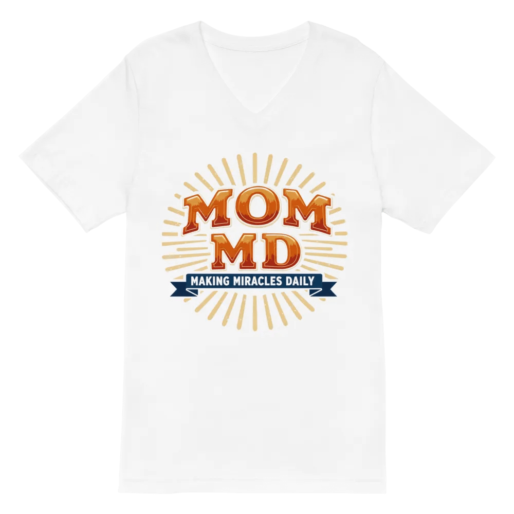 MOM MD Making Miracles Daily V-Neck Tee product image (6)