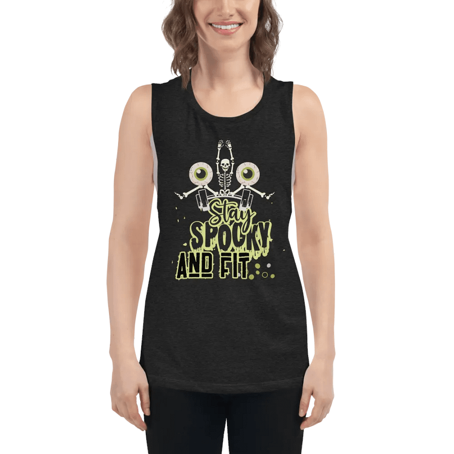 Stay spooky and fit muscle tank product image (8)