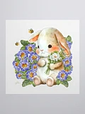 Garden Whispers: Bunny and the Primula Zebra Blues Vinyl Sticker - Durable, High-Quality, Bubble-Free Application product image (1)