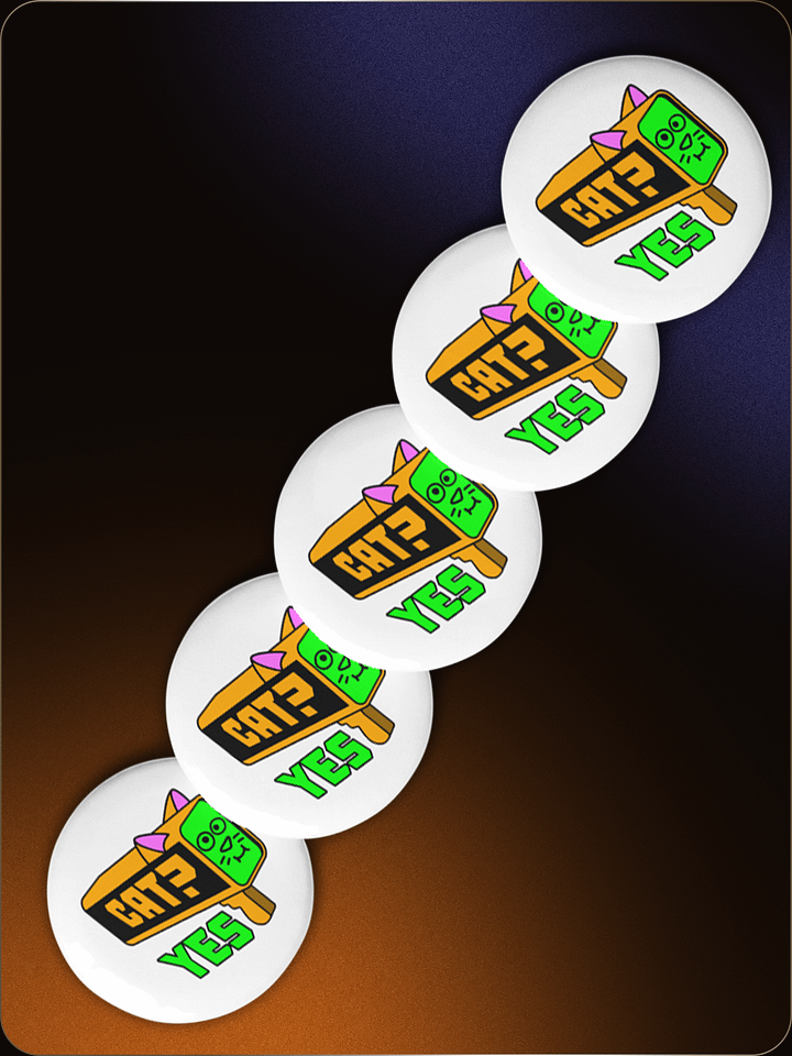 Cat Confirmed Catscan Pin Button Set (5x) product image (2)