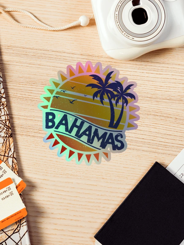 Bahamas Sticker Holographic : Bahamas Beach Sunset product image (1)