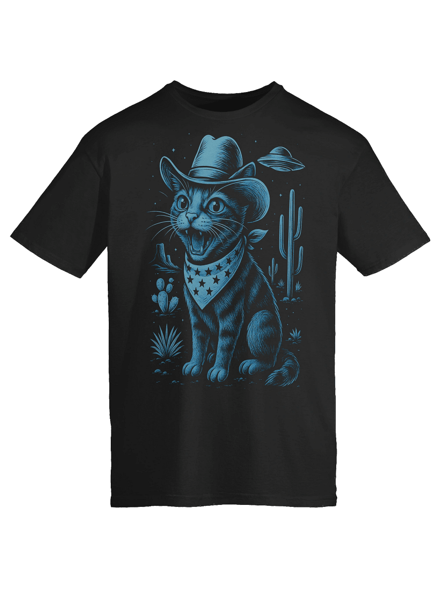 UFO Cowboy Tabby Cat T-Shirt product image (41)
