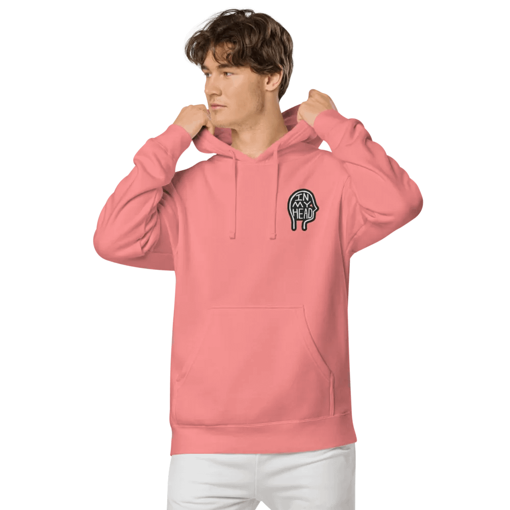 In My Head (L.C. bubble design 2) embroidered pigment hoodie product image (6)