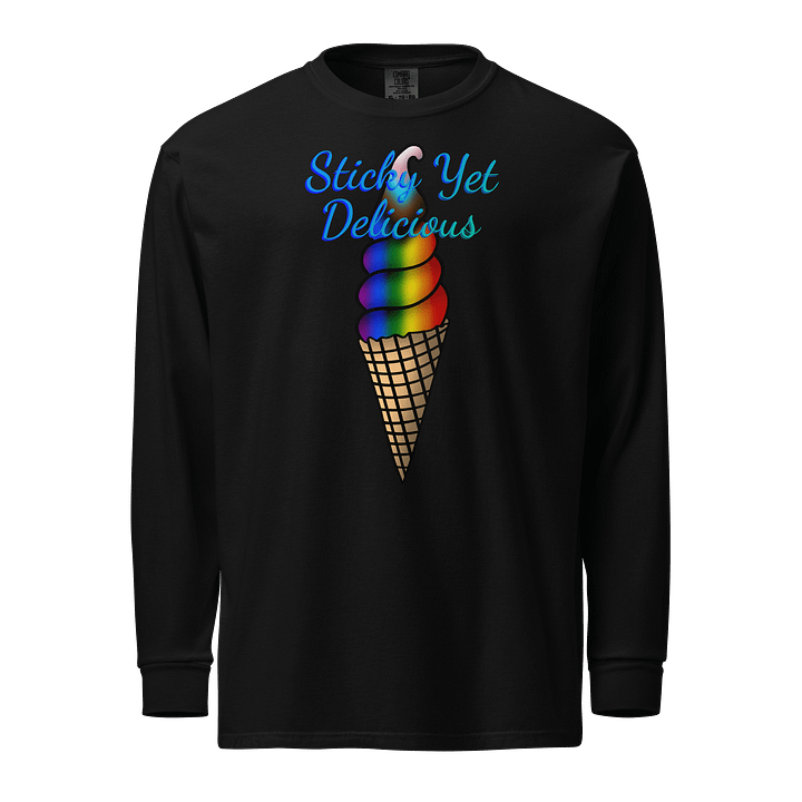 Sticky Yet Delicious Rainbow Swirl Ice Cream Cone Long Sleeve Shirt product image (1)