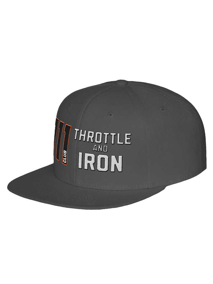 111 Club Throttle & Iron Snapback Cap — Orange Outline Edition product image (2)