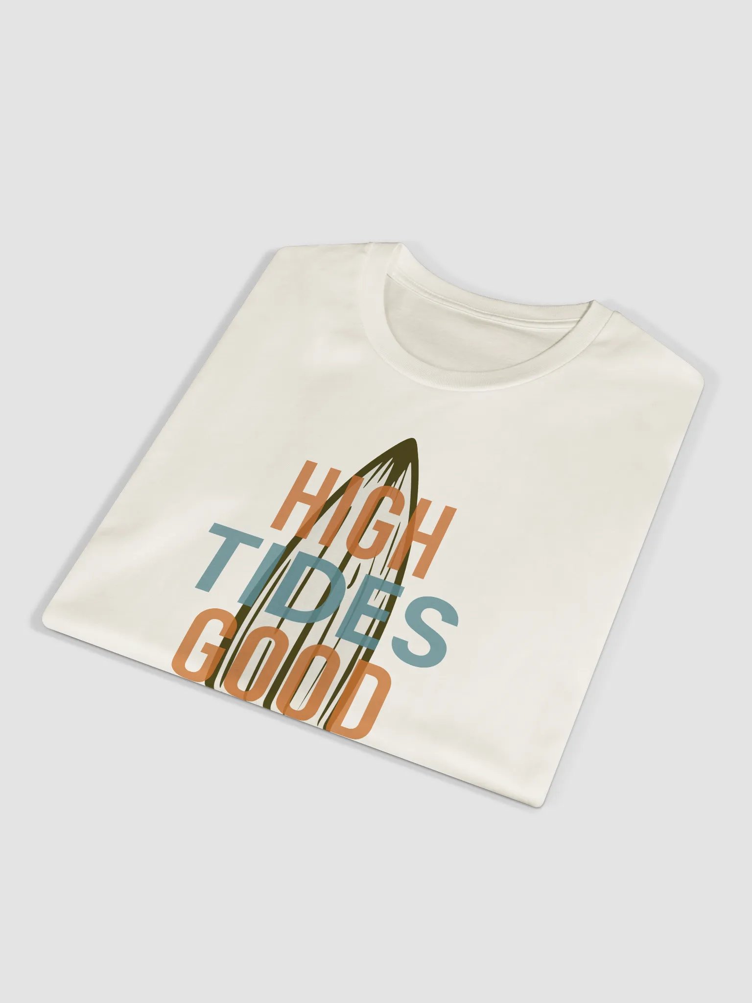 High Tides Good Vibes Surfboard T-Shirt product image (6)