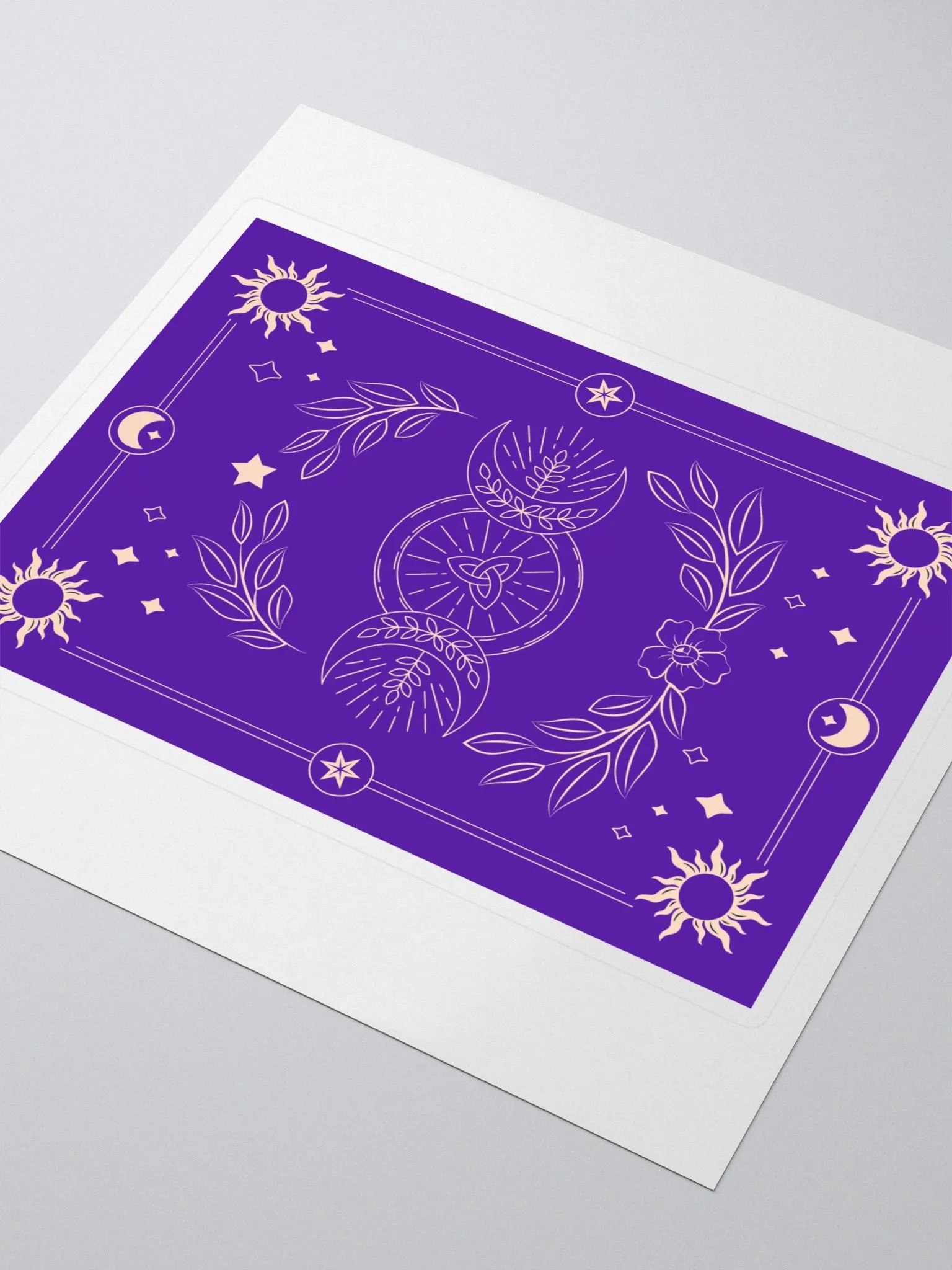 Maiden Mother Crone Purple Tarot Card 5"x5" Sticker product image (3)