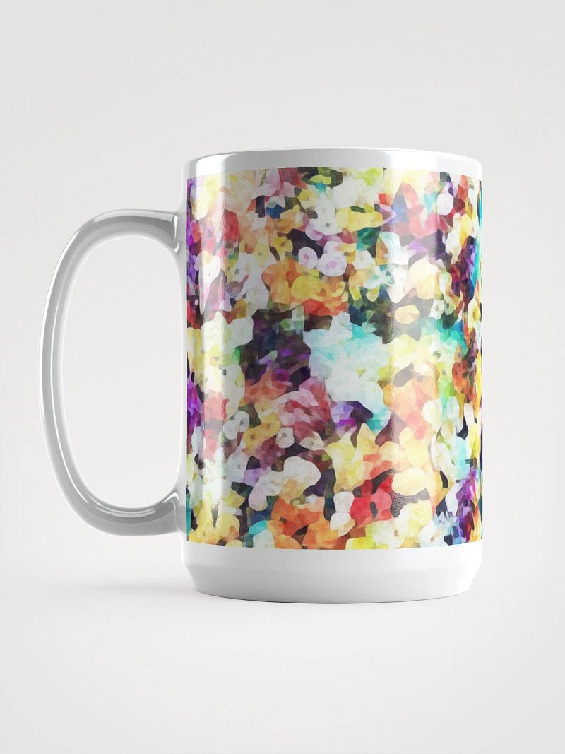 Abstract Graphic | White Coffee Mug | Impatiens Floral