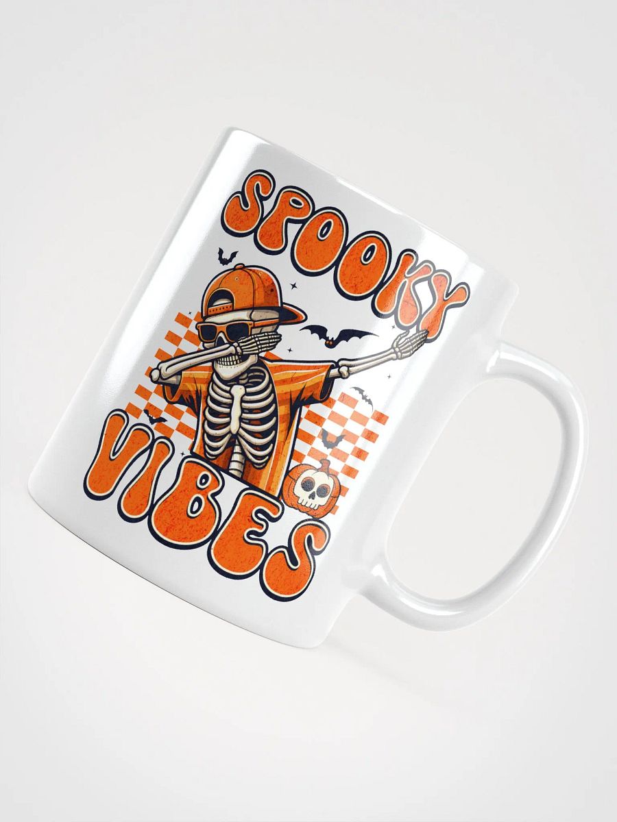 Retro Spooky Vibes Dabbing Skeleton Halloween Coffee Mug product image (12)
