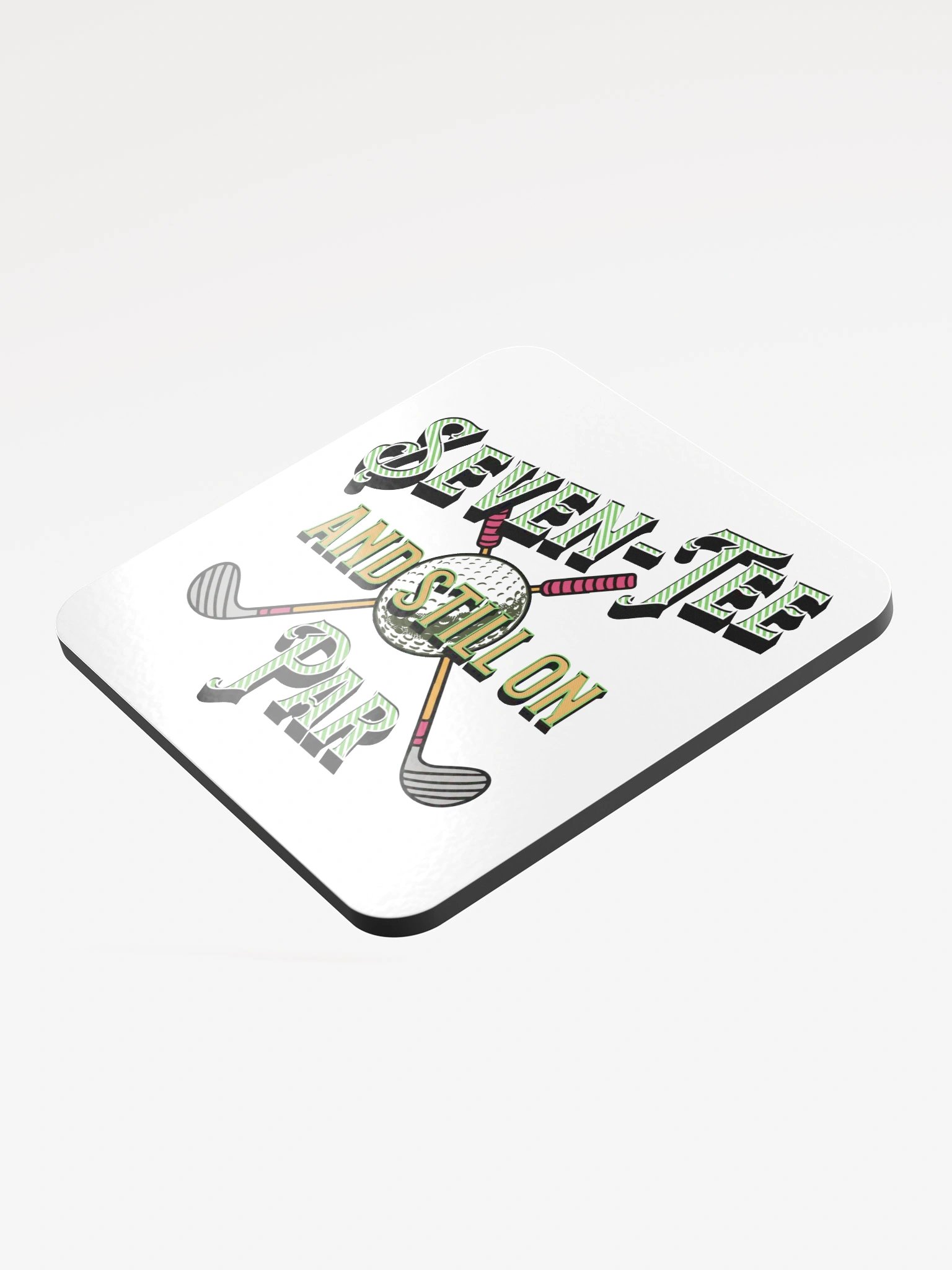 Seven-Tee And Still On Par Golfing Vintage Club Coaster Set product image (4)