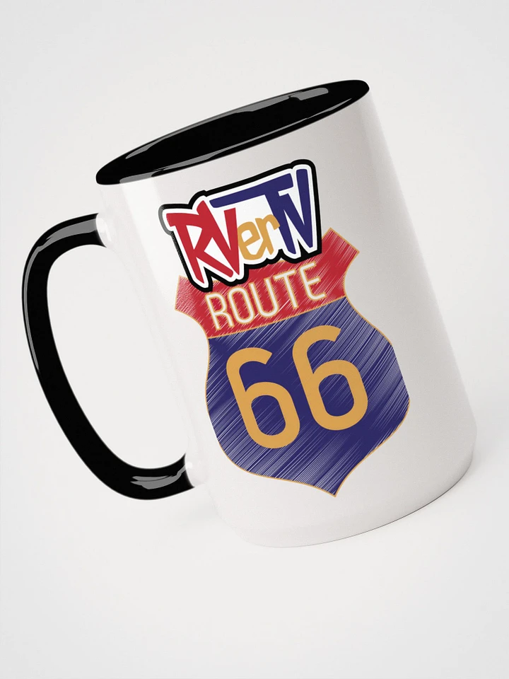 Route 66 Sign With RVerTV- Ceramic Coffee Mug product image (1)