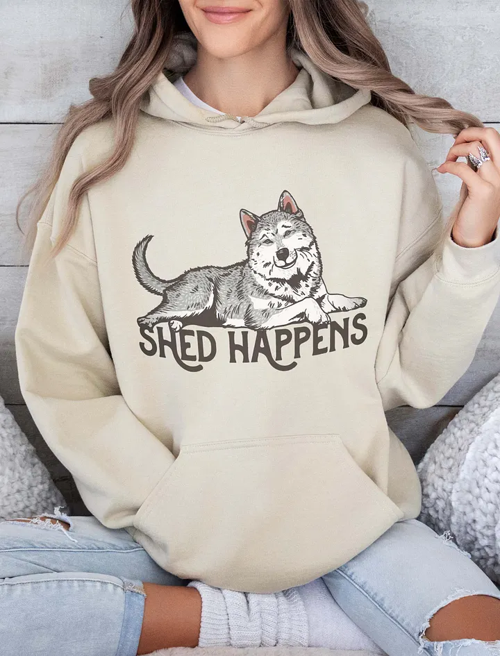 Shed Happens Hooded Sweatshirt of a Siberian Husky | Funny Hoodie for Siberian Husky Paw-rents product image (18)