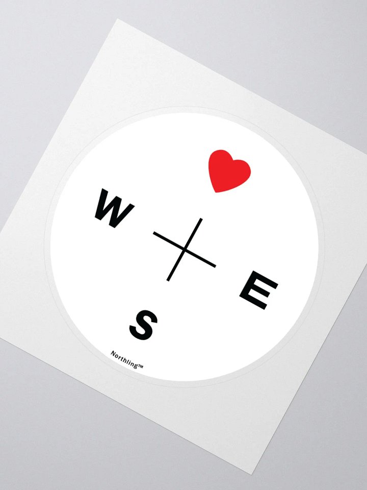 Northling™ I Heart the North Compass Vinyl Sticker product image (2)