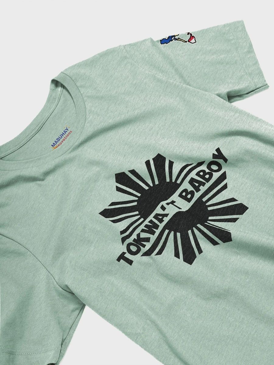 Tokwa't Baboy WHITE TEE (Black Logo), Pork Tofu Philippines Cuisine, Filipino Foodie, Short Sleeve + Shoulder Patches, Light Tones T-Shirt product image (25)