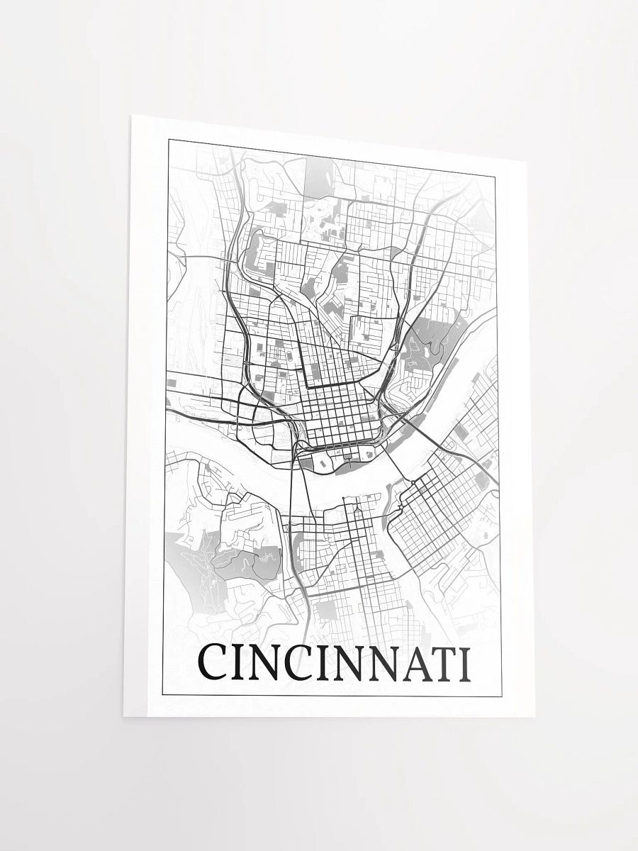 Cincinnati, Ohio, USA, city map print product image (15)