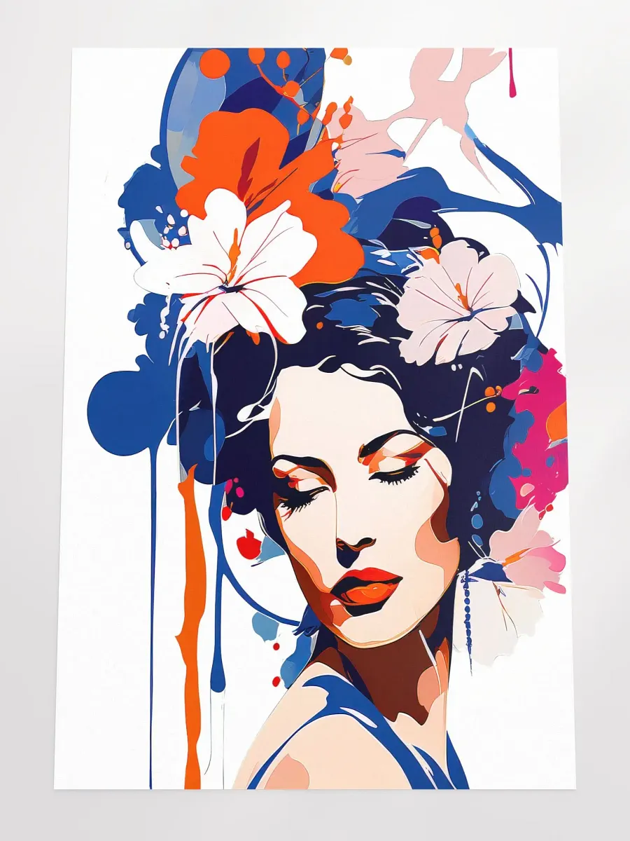 Abstract Woman v5 - Vintage Style Poster - Girly - Large 24x36 Inches product image (4)