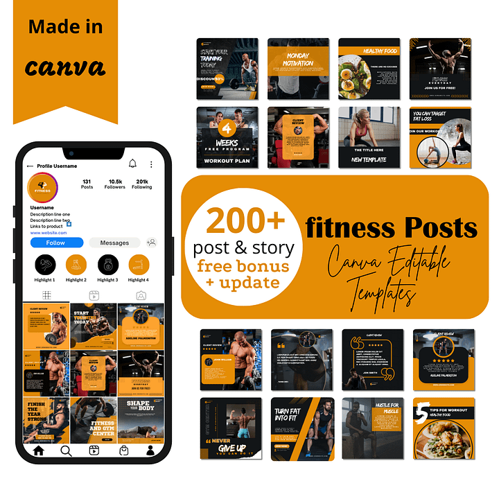 Instagram Gym & Fitness Templates product image (1)