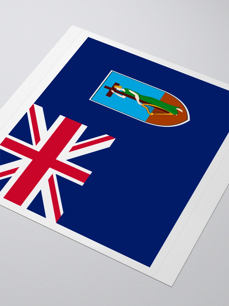 Exclusive Montserrat Flag Kiss-Cut Sticker by TDS Music - Unique Design (3" x 3", 4" x 4", 5.5" x 5.5") product image (9)