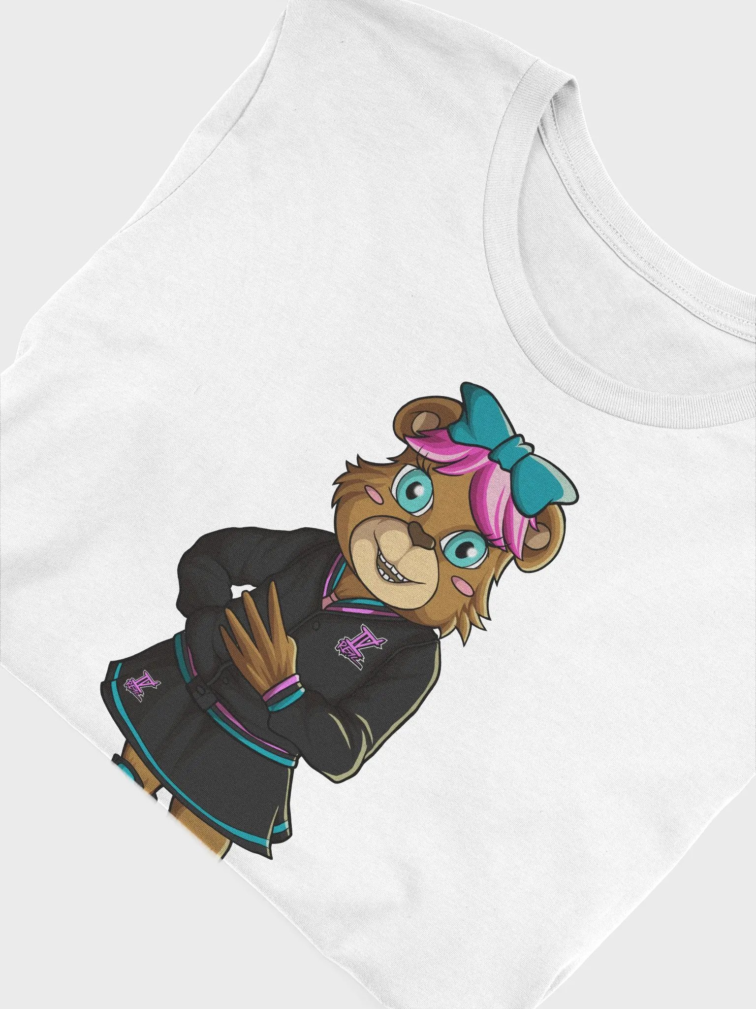 Standing Girl Bear Bella+Canvas Supersoft White T-Shirt product image (4)