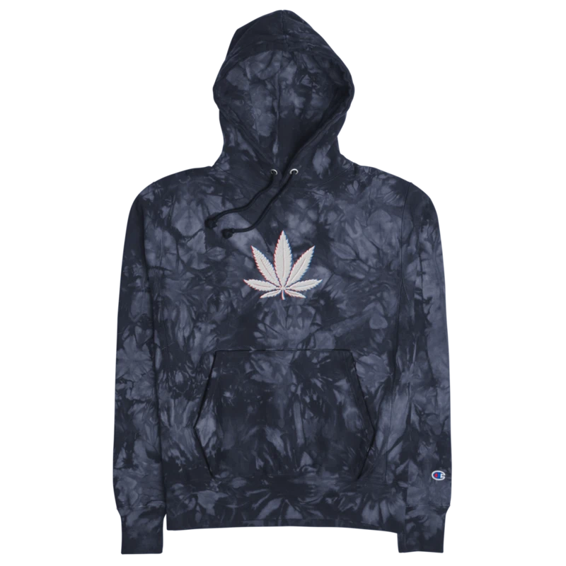 Cannabis 3D Champion tie-dye hoodie product image (1)