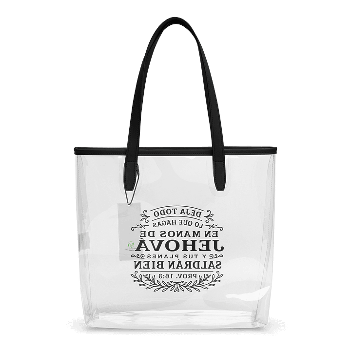 Bolso Transparente con Proverbios 16:3 product image (2)
