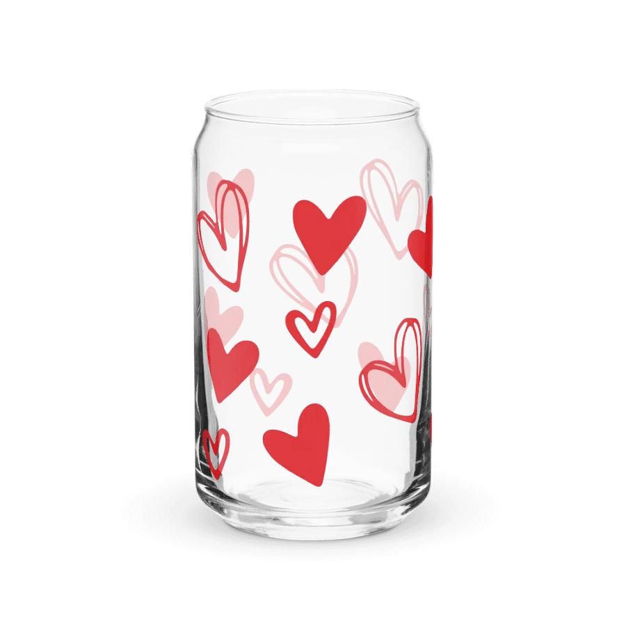 Heart Pattern Glass Tumbler Can product image (5)