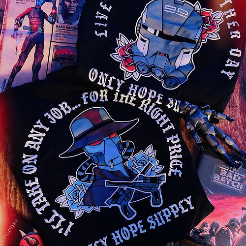 Cad Bane and Echo Tees are in stock!💥

Repost of this awesome post from @mstanya88 

#onlyhopesupplyco