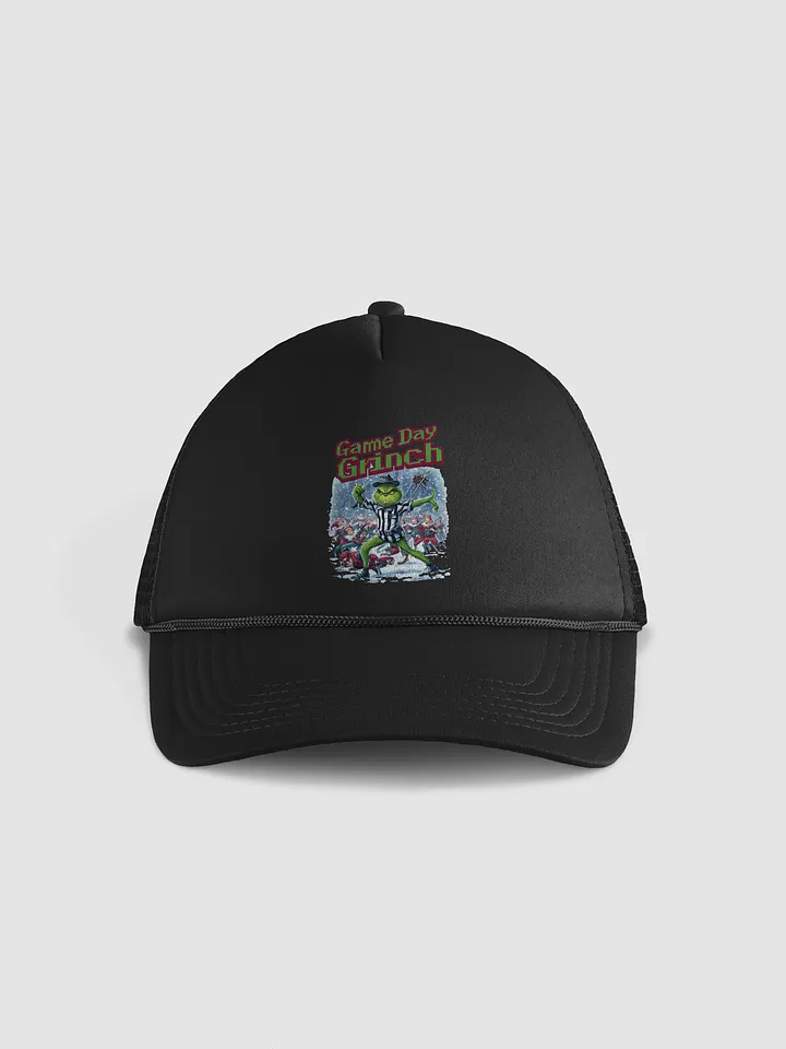 Game Day Grinch Christmas Football Trucker Hat - Festive Holiday Sports Apparel for Fans product image (1)