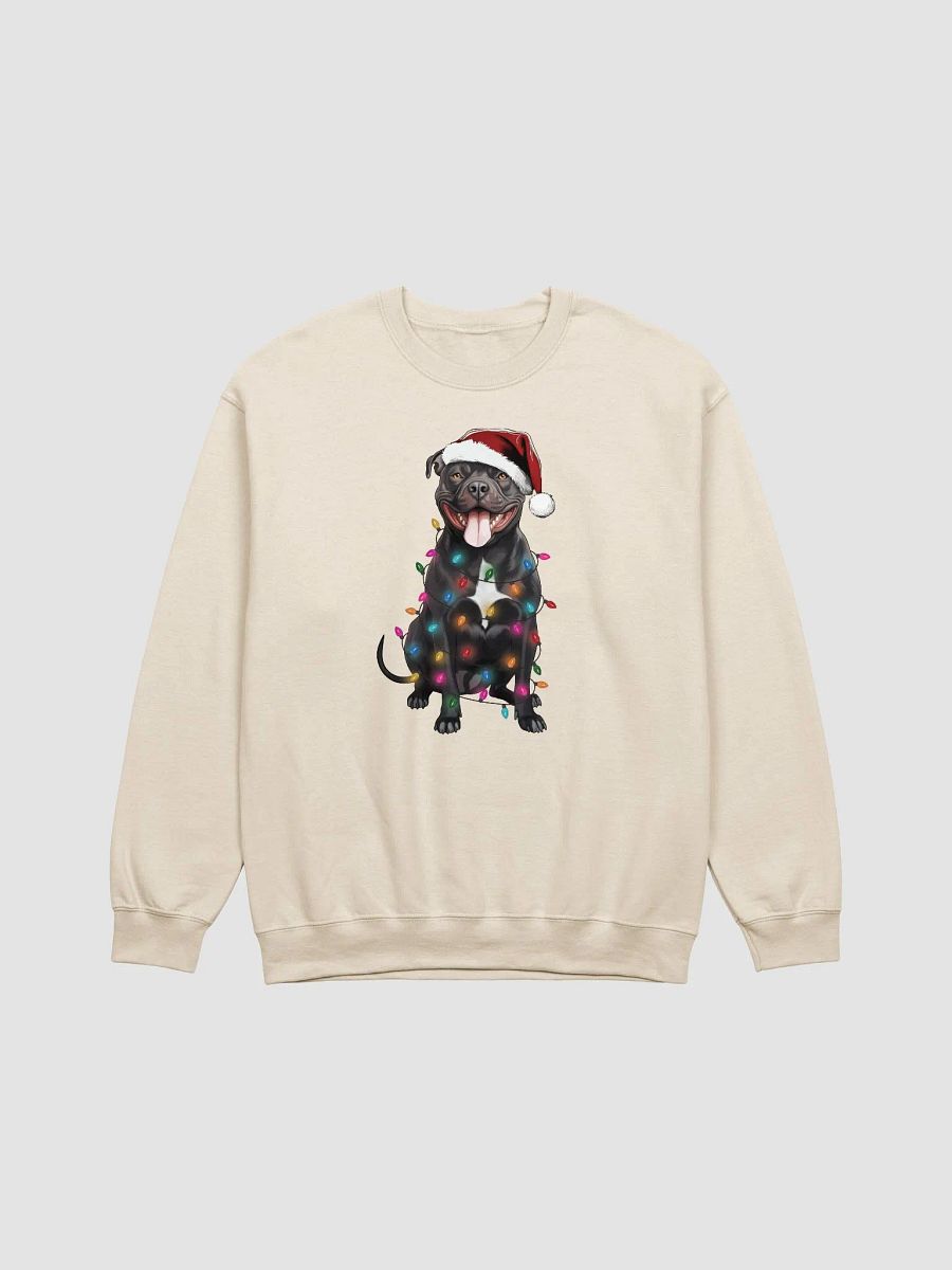 Funny Pitbull Terrier(Black) Christmas Sweatshirt for Pittie Paw-rents product image (18)