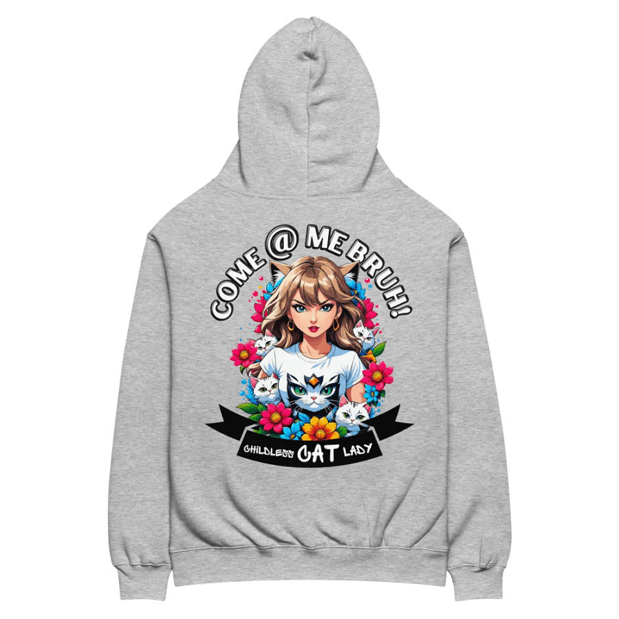 Childless Cat Lady - Premium Hoodie - Athletic Heather - Back Printed Design product image (3)