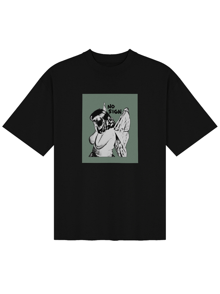 "NO SIGN" green unisex boxy tee product image (2)
