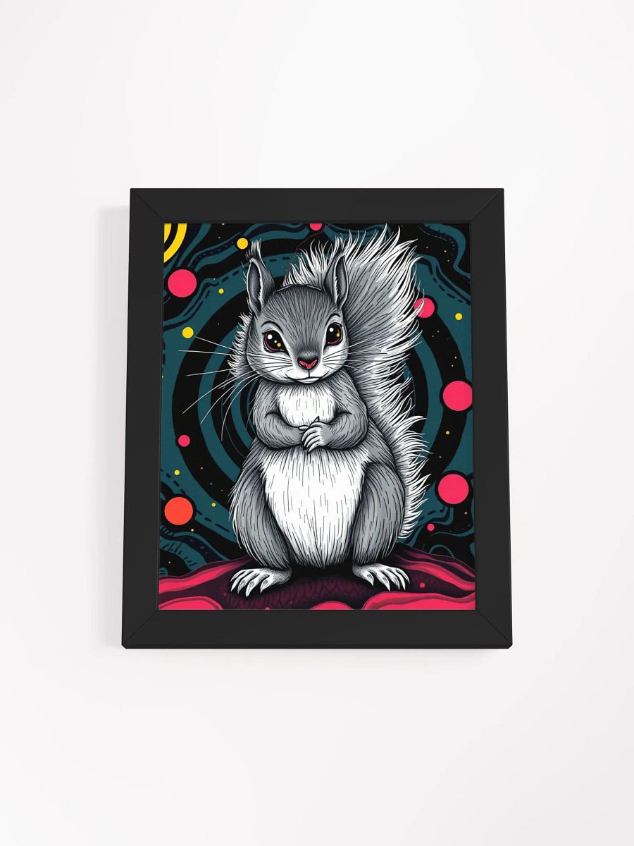 Whimsical Squirrel Swirl Framed Print product image (1)